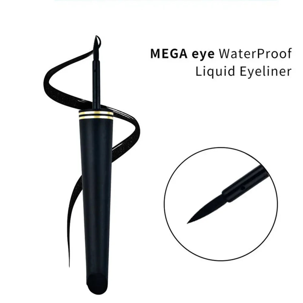 Black Liquid Eyeliner Natural Smooth Eye Liner Pencil Lasting Waterproof Quick Dry Non-Smudging Eye Durable Makeup Cosmetics