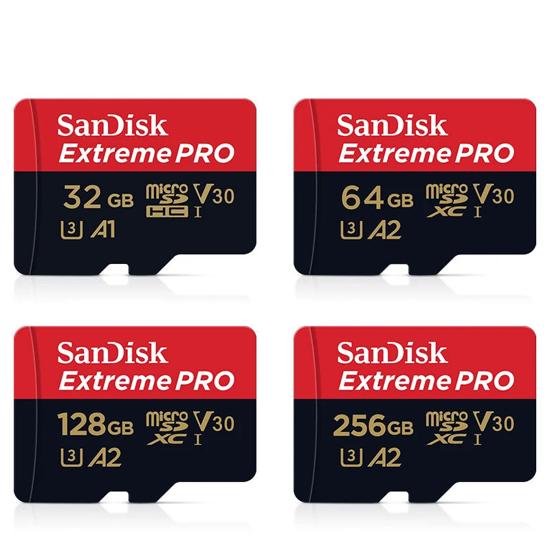 SanDisk Extreme Pro Flash 128GB Card Micro SD Card SDXC UHS-I 400GB 256GB 64GB U3 V30 TF Card Memory Card Adapter for Camera DJI