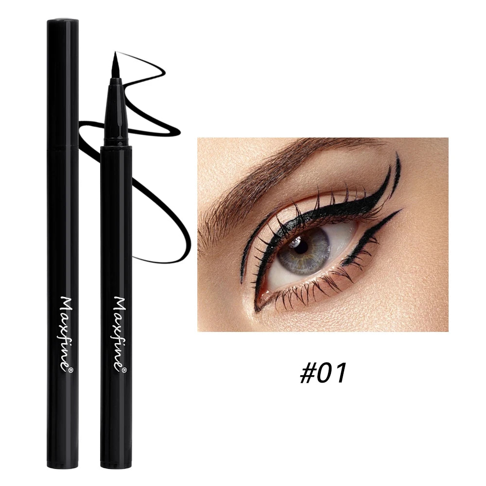 Waterproof Matte Red Liquid Eyeliner Pencil Ultra-thin Long Lasting Quick Dry Smooth Black Eye Liner Pen Korean Makeup Cosmetics