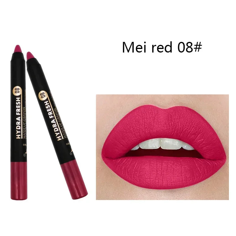 9 Colors Velvet Matte Lipsticks Pencil Waterproof Long Lasting Lip Stick Non-Stick Cup Makeup Lip Tint Pencil Cosmetics Sexy Red