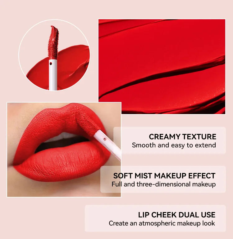 6 Colors Nude Matte Lip Gloss Waterproof Lasting Lipstick Not Fading Sexy Nude Red Pink Velvet Liquid Lipsticks Makeup Cosmetic