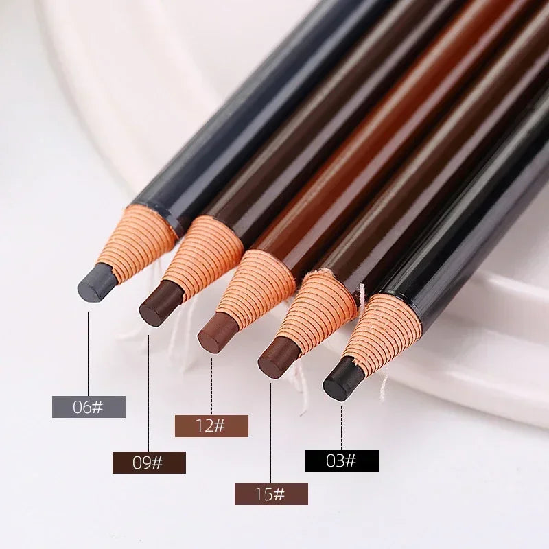 5pcs Professional Microblading Pencil Permanent Eyebrow Pencil Tattoo Waterproof Art Tint Makeup Eye Brow Pen Enhancers Cosmetic