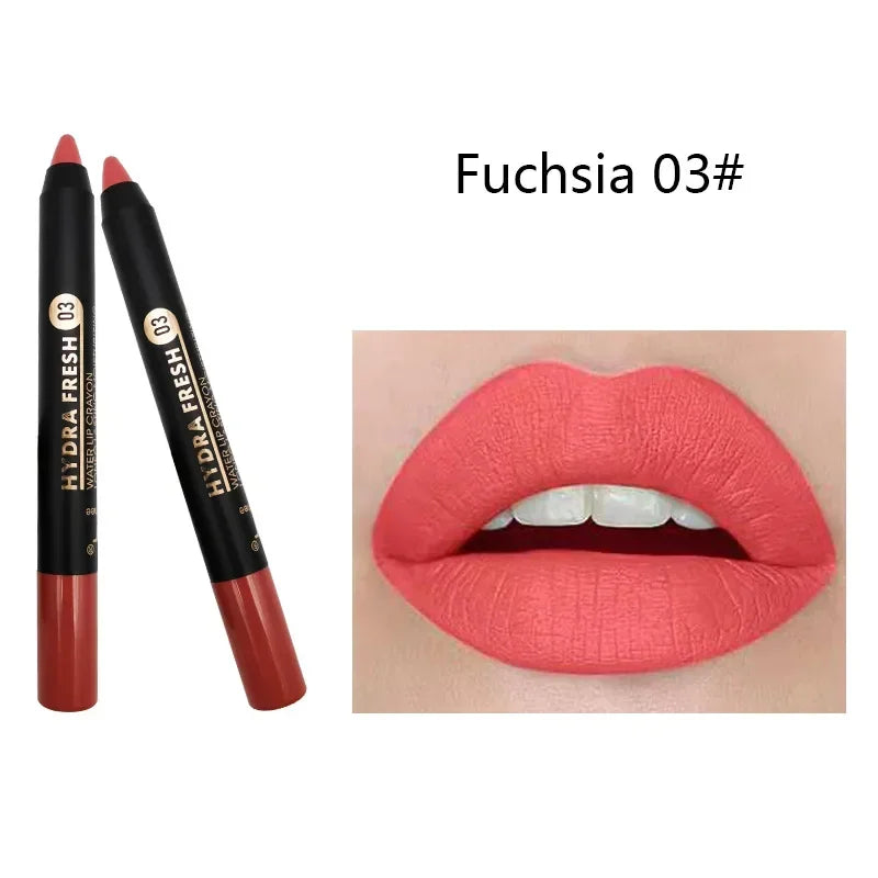 9 Colors Velvet Matte Lipsticks Pencil Waterproof Long Lasting Lip Stick Non-Stick Cup Makeup Lip Tint Pencil Cosmetics Sexy Red