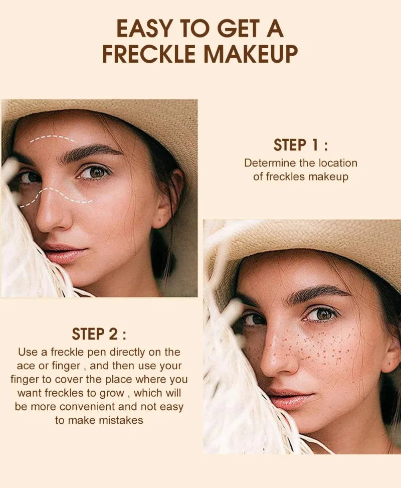 1PC Face Fake Freckles Pen Natural Waterproof Lifelike Fake Freckles Pen for Long Lasting Look Dot Spot Pen Makep Tool Cosmetic