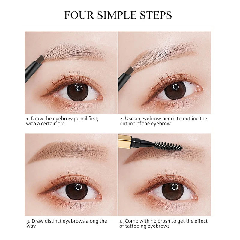 Double Head Eyebrow Pencil Long Lasting Waterproof 5 Colors Eye Brow Pen Tint Mascara Enhance Cosmetics Beauty Women Makeup