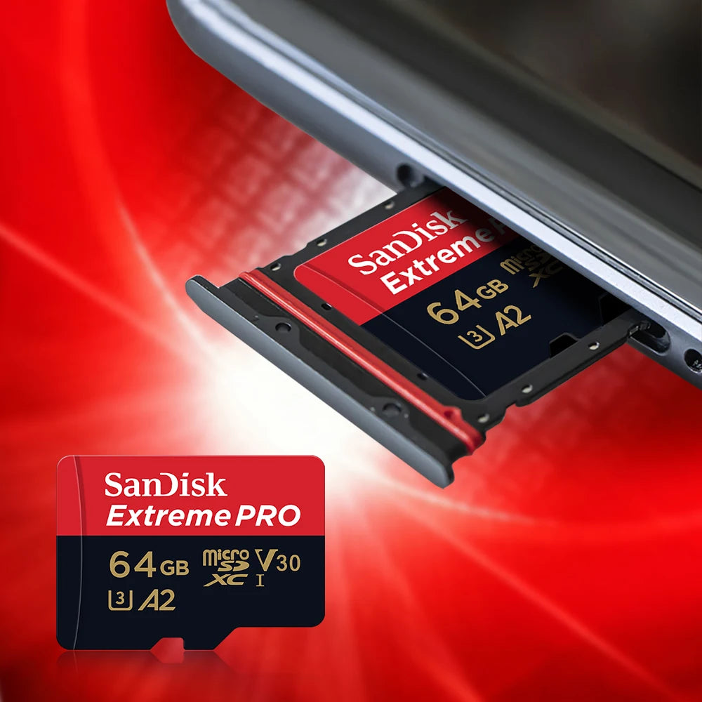 SanDisk Extreme Pro Flash 128GB Card Micro SD Card SDXC UHS-I 400GB 256GB 64GB U3 V30 TF Card Memory Card Adapter for Camera DJI